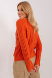 Versatile Women's Variegated Texture Sweater with Buttons