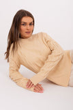 Variegated Texture Long Sleeve Women's Sweater