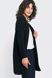 Unbuttoned Black Cardigan in Soft Knit Fabric