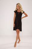 Lace-Trimmed Viscose Nightgown for Comfortable Sleepwear