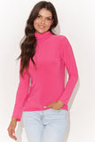 Elegant Turtleneck Blouse with Gold-Plated Detail