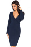 Envelope Front Sweatshirt Knit Dress with Raw Edges
