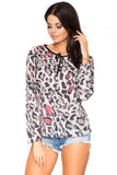 Elegant Chiffon Blouse with Decorative Teardrop Detail