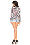 Elegant Chiffon Blouse with Decorative Teardrop Detail