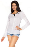 Elegant Chiffon Blouse with Decorative Teardrop Detail