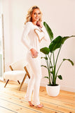 Charming Viscose Pajama Set with Lace Heart and Tulle Ruffles