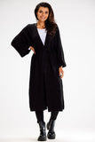 Soft Long Cardigan with Wide Sleeves and Tie Belt