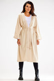Soft Wide Sleeve Long Cardigan with Tie Belt