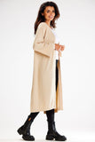 Soft Wide Sleeve Long Cardigan with Tie Belt