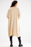 Soft Wide Sleeve Long Cardigan with Tie Belt