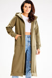 Loose-Fitting Hooded Sweatshirt with Side Slits and Pockets