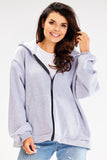 Cozy Zippered Hoodie with Front Pockets and Hood