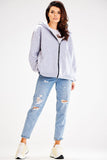 Cozy Zippered Hoodie with Front Pockets and Hood