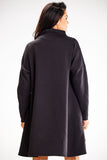 Autumn Turtleneck Trapezoidal Dress with Long Sleeves