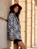 Trendy Zebra Print Blazer for Cozy Autumn Outfits