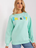 Trendy Women's Patterned Pullover Sweatshirt for Casual Wear