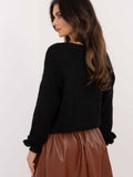 Elegant Women's Casual Sweater with Ruffled Sleeves