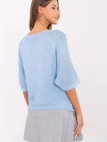 Chic V-Neck Women's Sweater with Cute Teddy Bear Print