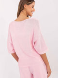 Charming Teddy Bear Print V-Neck Sweater for Women