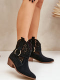 Elegant Suede Ankle Boots with Pointed Toes and Low Heel