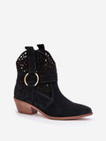 Elegant Suede Ankle Boots with Pointed Toes and Low Heel