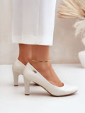 Elegant Almond-Toe Pumps with Comfortable Leather Insole