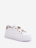 Chic Eco-Leather Platform Sneakers with Charming Pins