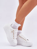 Chic Eco-Leather Women's Platform Sneakers for Casual Style