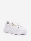 Chic Eco-Leather Women's Platform Sneakers for Casual Style
