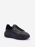 Eco-Leather Women's Platform Sneakers for Casual Style