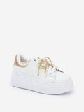 Stylish Eco Leather Women's Platform Sneakers with Pins