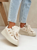 Stylish Eco Leather Platform Sneakers for Women