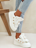 Stylish Eco Leather Women's Platform Sneakers for Comfort