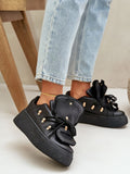 Stylish Eco Leather Women's Platform Sneakers for Comfort