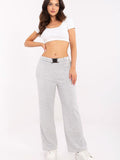 Chic Women's High-Waist Sweatpants with Pockets & Cuffs