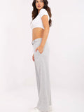 Chic Women's High-Waist Sweatpants with Pockets & Cuffs