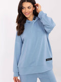 Stylish Hooded Blouse with Unique Patches for Women