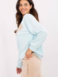 Elegant Casual Women's Heart Patch Sweatshirt
