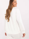 Elegant Women's Casual Sweatshirt with Heart-Shaped Patch