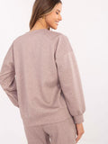 Chic Womenâs Pullover Sweatshirt with Heart Patch Detail