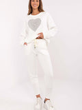 Women's High-Waist Tracksuit Pants with Pockets & Cuffs