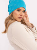 Cozy Cashmere Blend Women's Beanie with Decorative Jet Detail