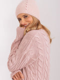 Braided Winter Warm Hat with Unique Front Design