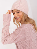 Braided Winter Warm Hat with Unique Front Design