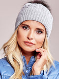 Cozy Winter Hat with Ribbed Cuff and Fluffy Pompom