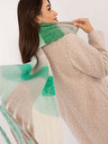 Chic Check Pattern Scarf with Fringes for Winter Elegance