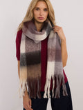 Elegant Plaid Scarf with Tassels for Winter Fashion