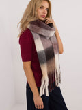Elegant Plaid Scarf with Tassels for Winter Fashion