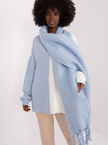 Versatile Long Fringed Scarf for Autumn-Winter Style