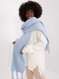 Versatile Long Fringed Scarf for Autumn-Winter Style